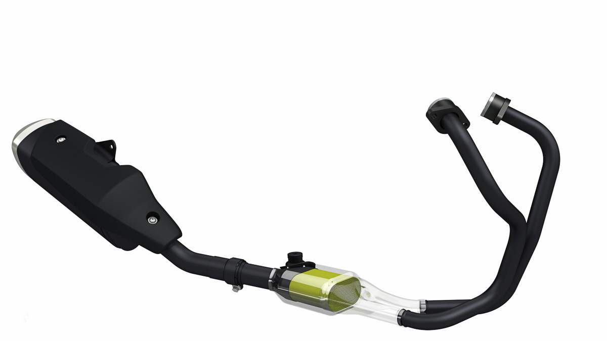 排氣管與引擎皆經過優化，以面對Euro4嚴苛的環保規範